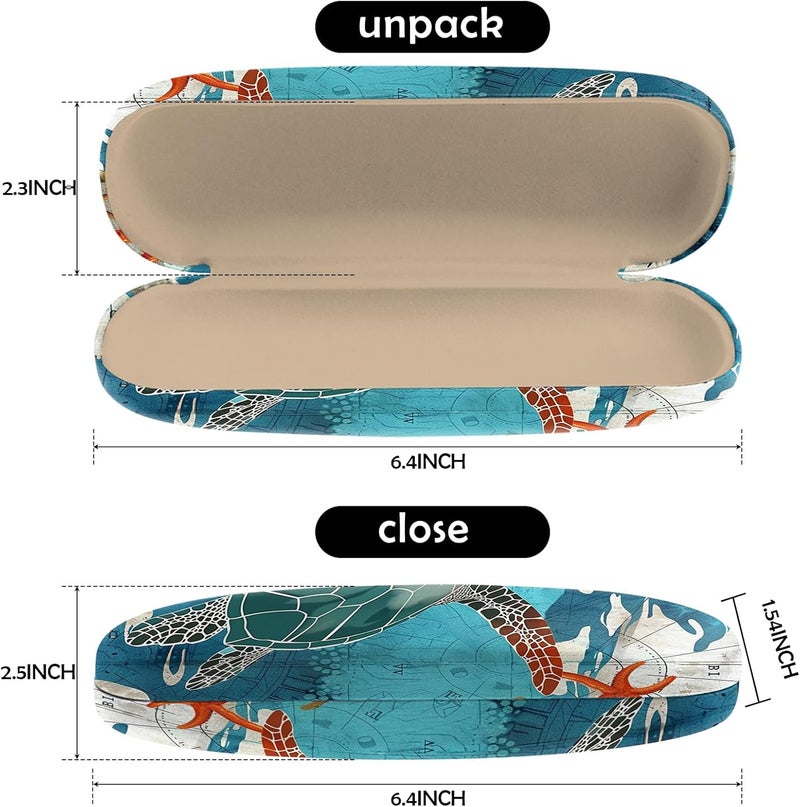 Cabreche Glasses Case Hard Shell Eyeglass Portable Glasses Eyeglasses Holder Box with Cleaning Cloth Women Girls Men Cute - Image 2